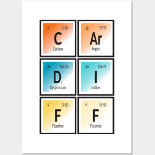 Cardiff Table of Elements Posters and Art